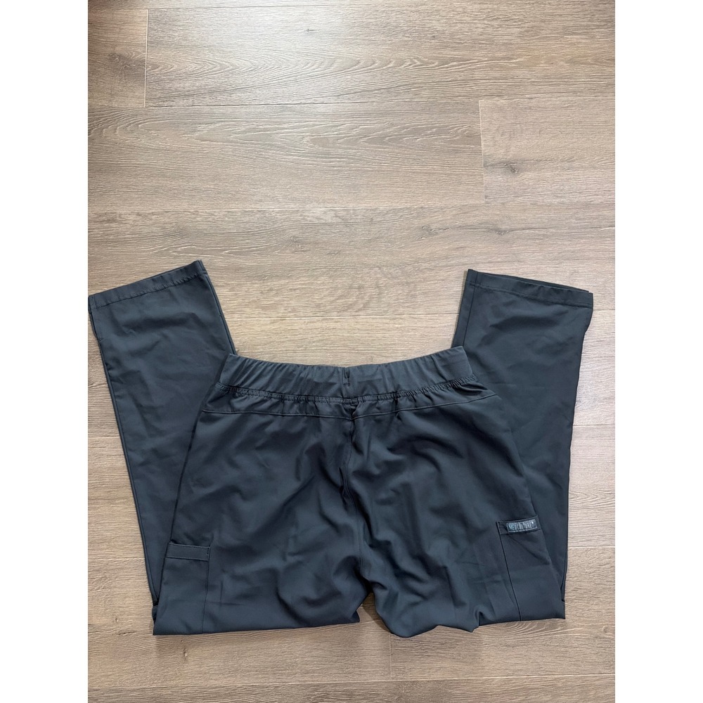 Med Couture Insight Women Scrub Set Charcoal Grey V-Neck Top Cargo Pants Large - Picture 6 of 7